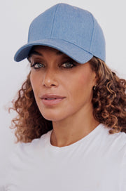 Blue Canvas Satin Lined Hat