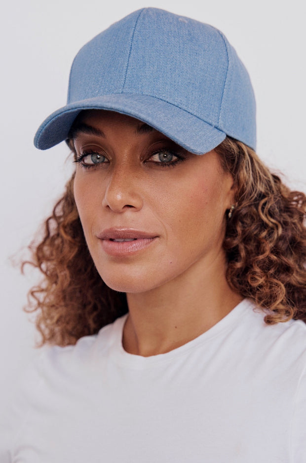 Blue Canvas Satin Lined Hat
