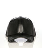 Black Vegan Leather Satin Lined Hat