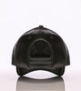 Black Vegan Leather Satin Lined Hat