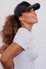 Black Vegan Leather Satin Lined Hat