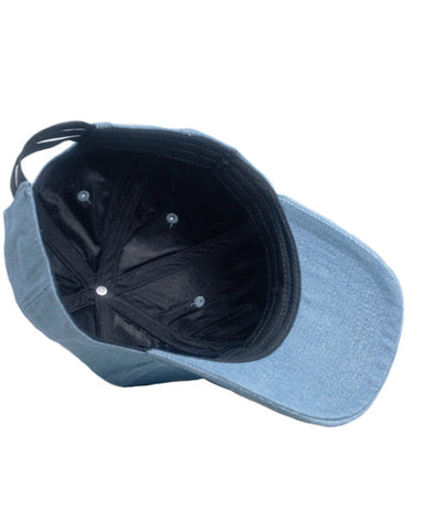 Blue Canvas Satin Lined Hat